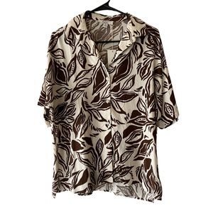 C by One Women’s Brown & Beige Print Blouse